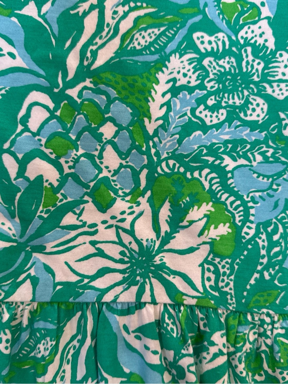 Lilly Pulitzer Geanna Swing Dress Botanical Green Safari Sangria - Picture 3 of 5